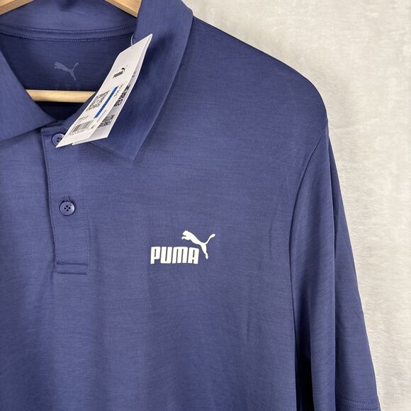PUMA Essentials All In Men's Polo Shirt Size XL Blue Crystal NWT - Picture 2 of 6